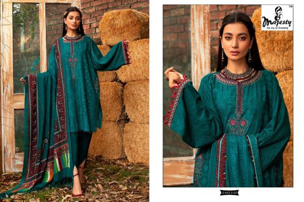 Majesty Maria 11 Fancy Cotton Embroidery Pakistani Salwar